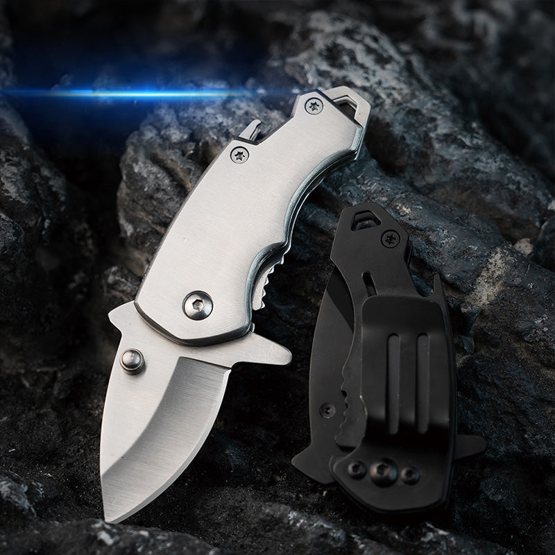 Shark Fang Mini Folding Knife - Stainless Steel Keychain EDC Utility Knife