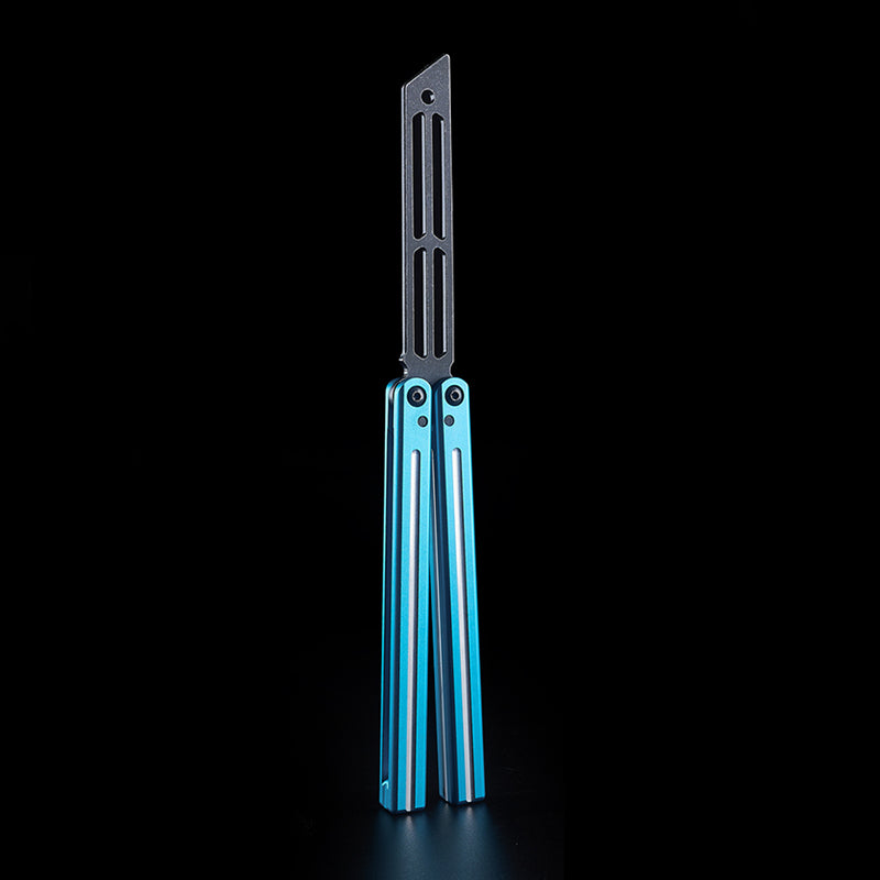 Squiddy V2 Balisong Trainer - Armed Shark 6061 Aluminum Butterfly Knife Fast Flipper