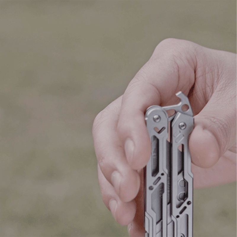 Balisong Trainer Titanium Butterfly Knife Flipping EDC Training Utility Balisong