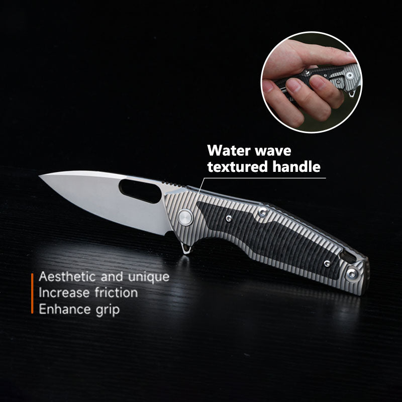 Shadow Blade Titanium EDC Knife - M390 Steel Blade with Precision Engineering