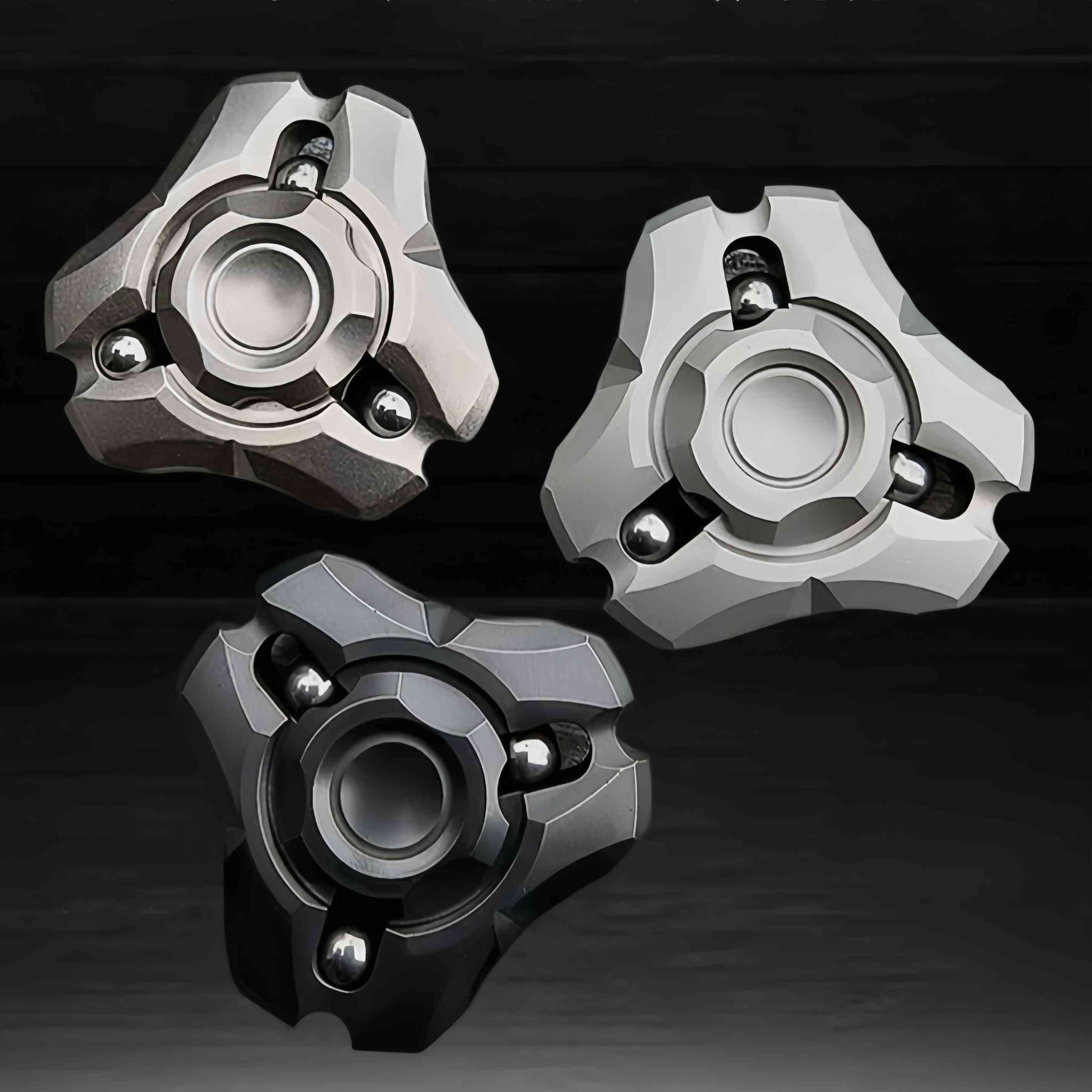 Shield Spinner Fidget Toy - Stainless Steel with Embedded Ball Bearings