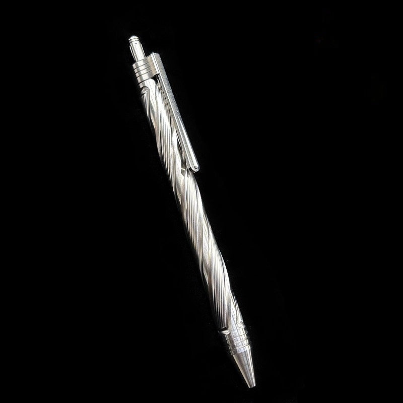 Titanium Pen – CNC Engraved Titanium / Zirconium / Damascus Steel Writing Pen