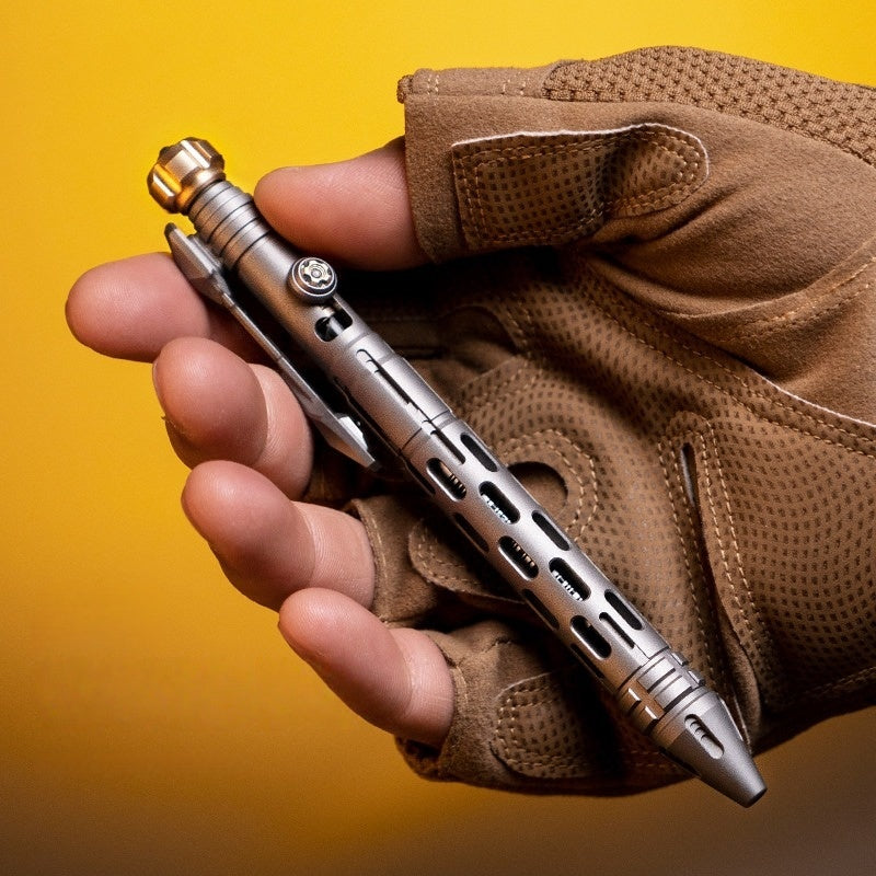 Titanium Tactical Pen TITANER – Mech EDC Multi-Tool with Fidget Spinner