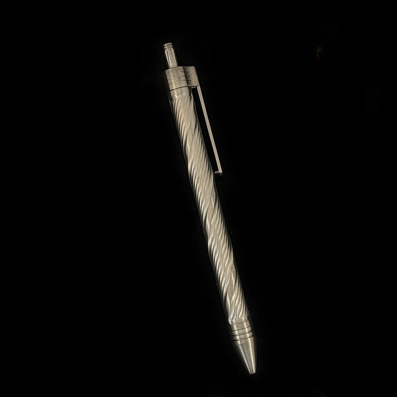 Titanium Pen – CNC Engraved Titanium / Zirconium / Damascus Steel Writing Pen