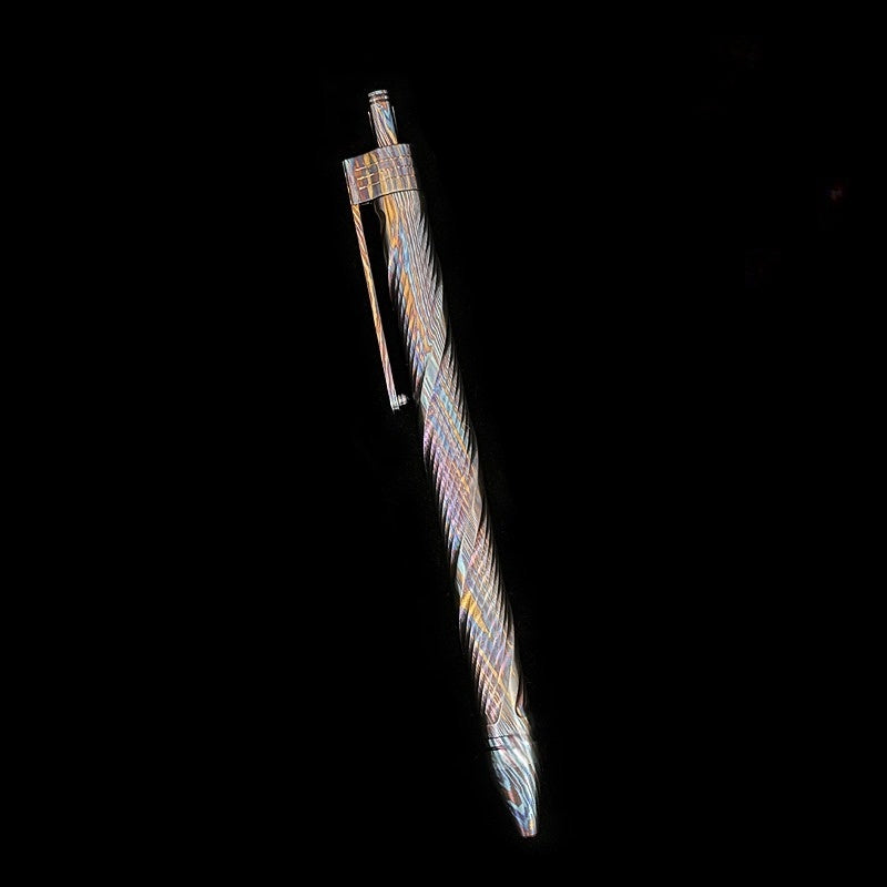 Titanium Pen – CNC Engraved Titanium / Zirconium / Damascus Steel Writing Pen