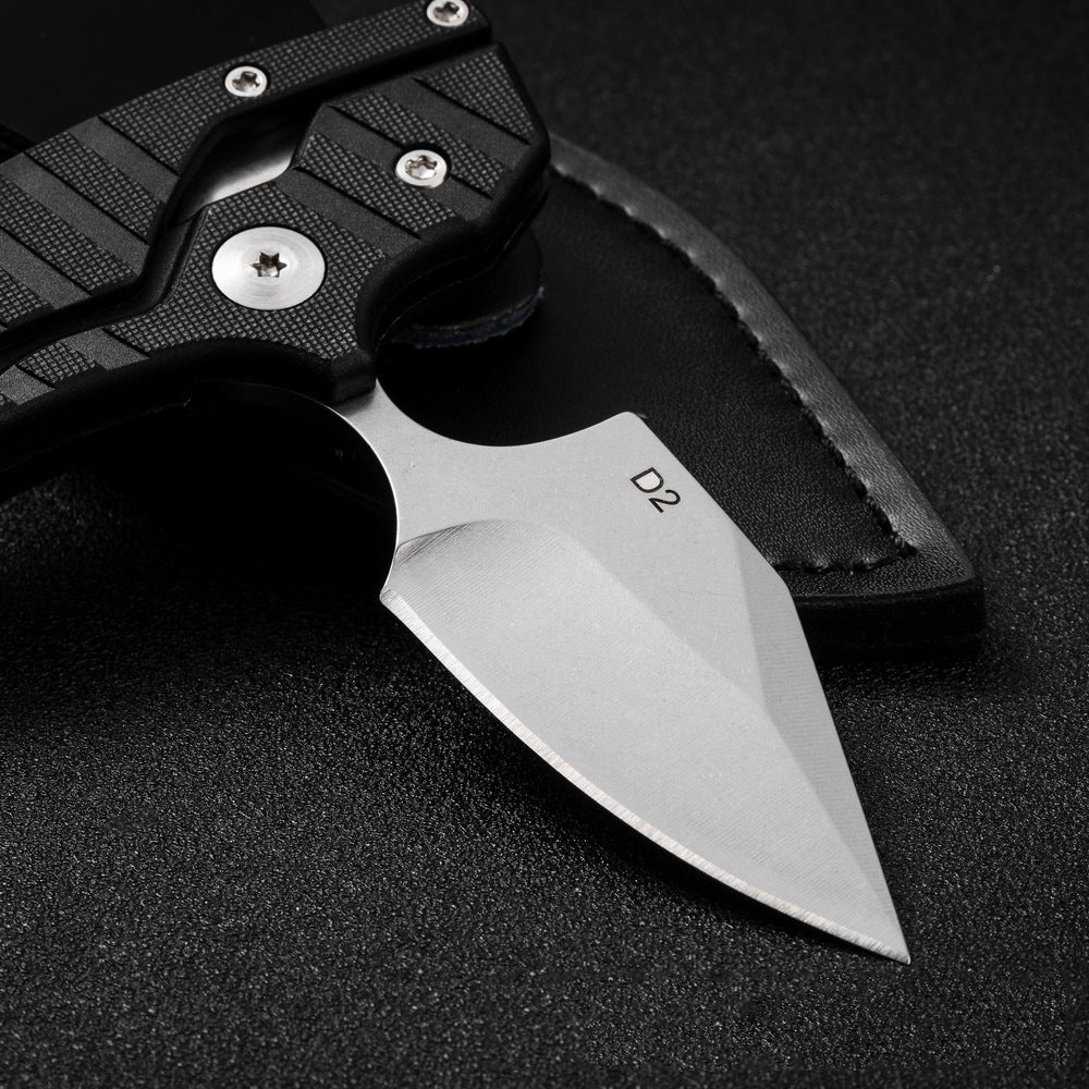 Folding Knife D2 Steel 2-in-1 Transformable Push Dagger EDC Tactical Self Defense