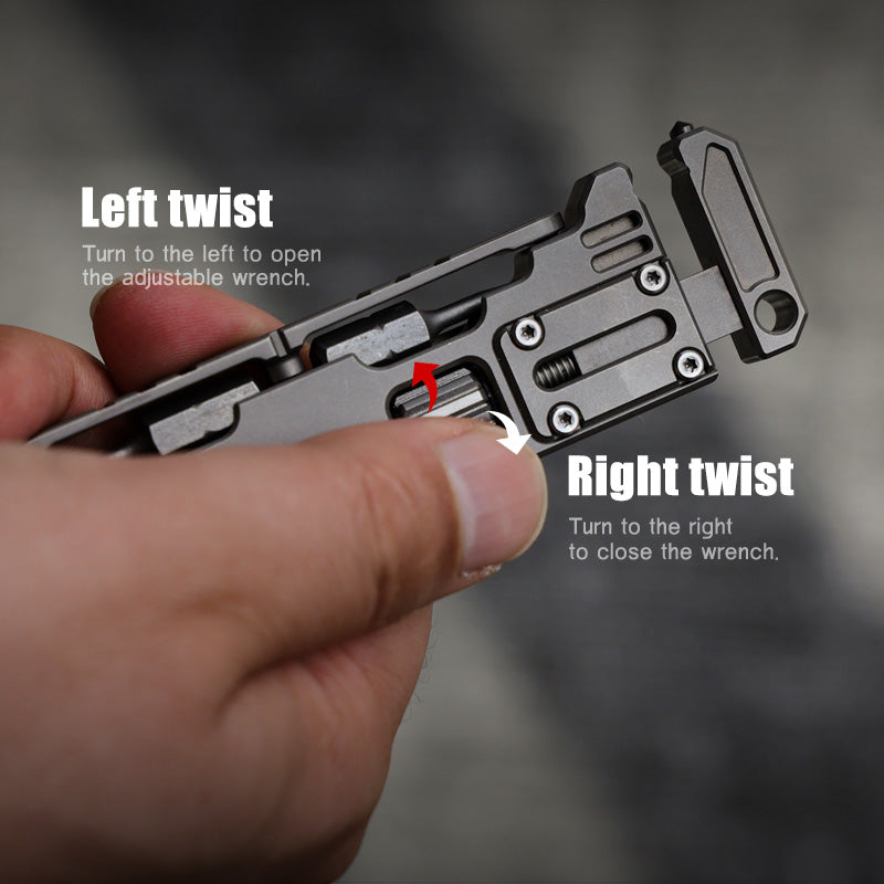 PryMax 2.0 Titanium All-in-1 Multi-Function Pry Bar - GR5 with 12 Tools & 5 Tritium Slots EDC