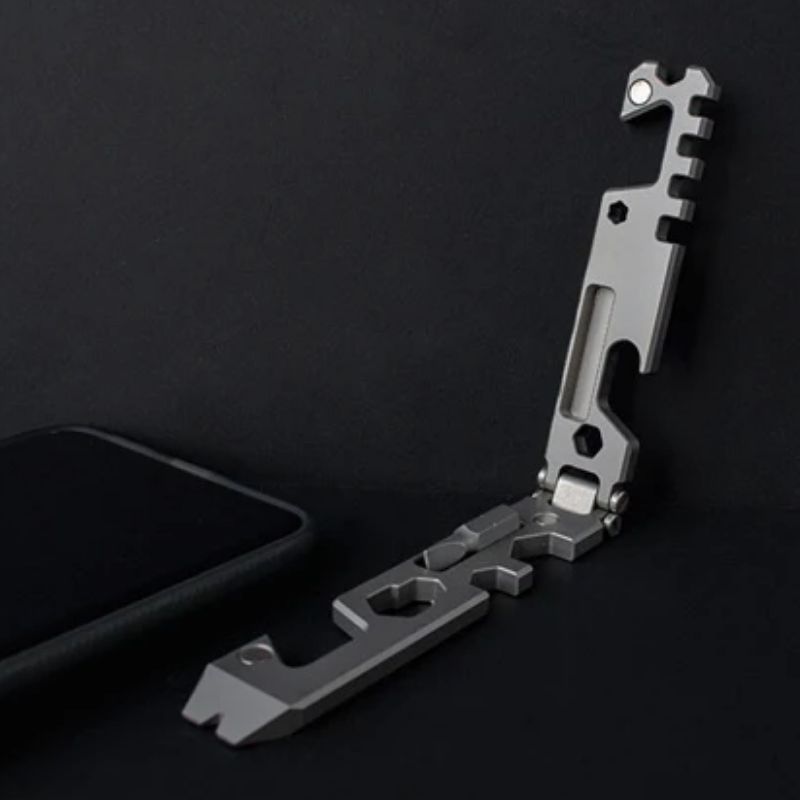 AceStand Titanium Foldable EDC Phone Stand | Multi-Functional Portable Stand