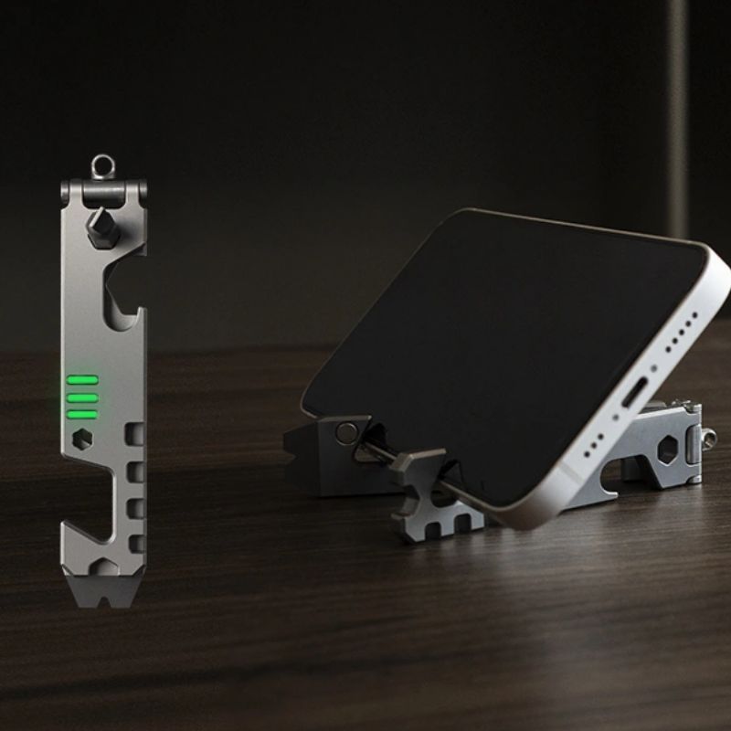 AceStand Titanium Foldable EDC Phone Stand | Multi-Functional Portable Stand