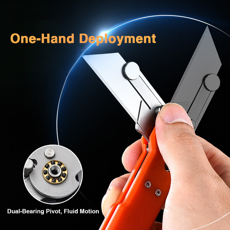 ViperSlide Heavy-Duty Folding Utility Knife - G10 Handle with Axle Lock Multi-Function