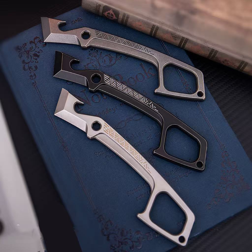Ironclad Pry Titanium Multi-Tool Bar - TC21 Alloy 7mm Thick with Stonewashed Finish EDC