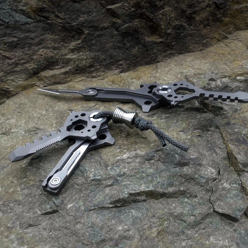 Keymaster Titanium 12-in-1 EDC Multi-Tool - Compact Versatile Design