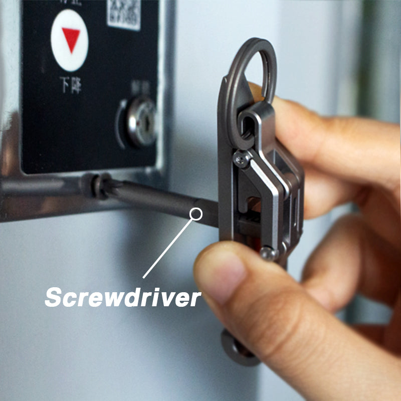 K-Smart Keychain 1.0 Titanium Multi-Tool - 11-in-1 with Quick-Release Mechanism EDC