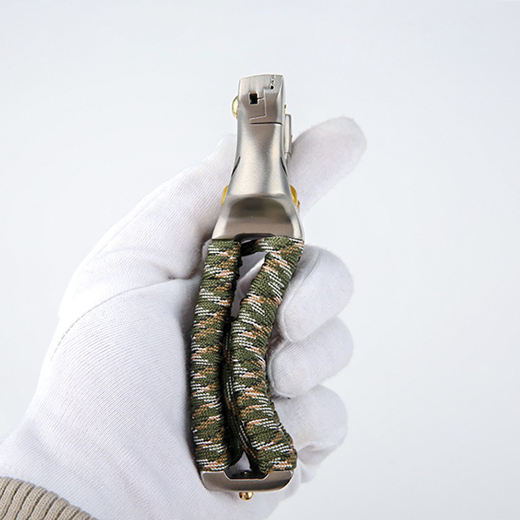 Powerful Slingshot – CNC Stainless Steel Paracord Handle with Fiber Optic Sight for Outdoor Shooting