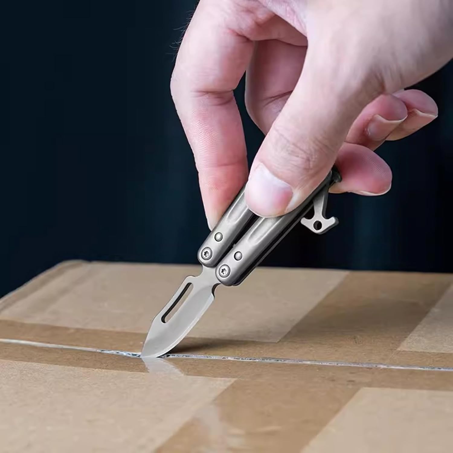 PicoBlade Mini Butterfly Keychain Knife - Stainless Steel EDC
