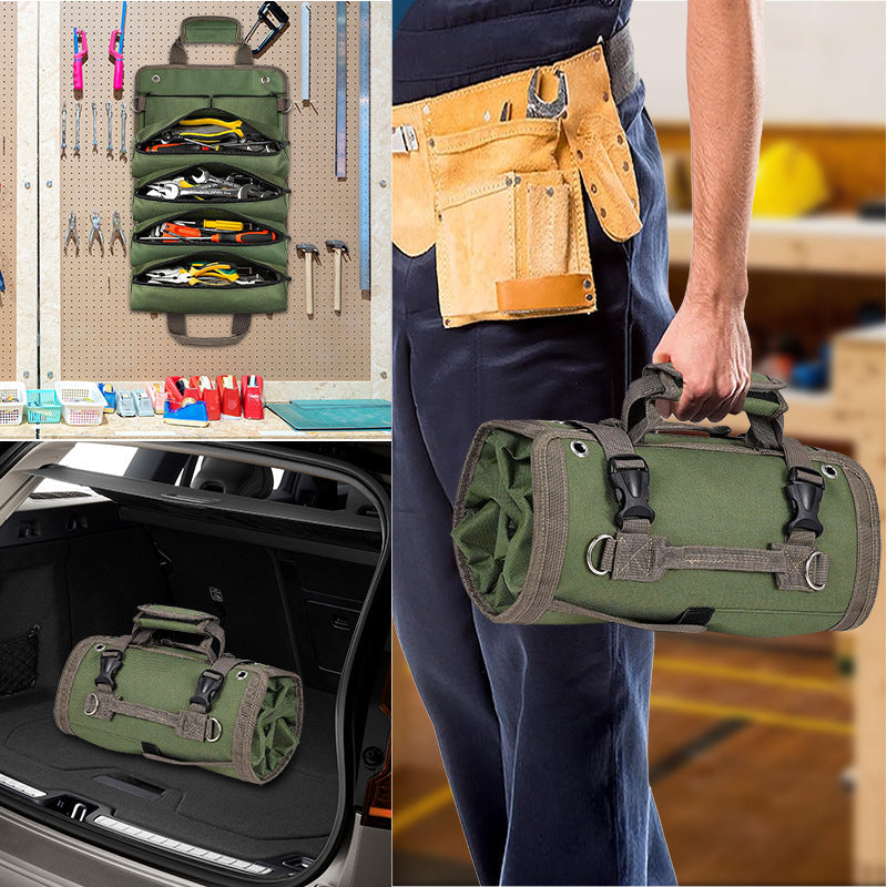 Multi-Functional Roll-Up Tool Organizer - Versatile Storage Bag for Tools & Hardware EDC