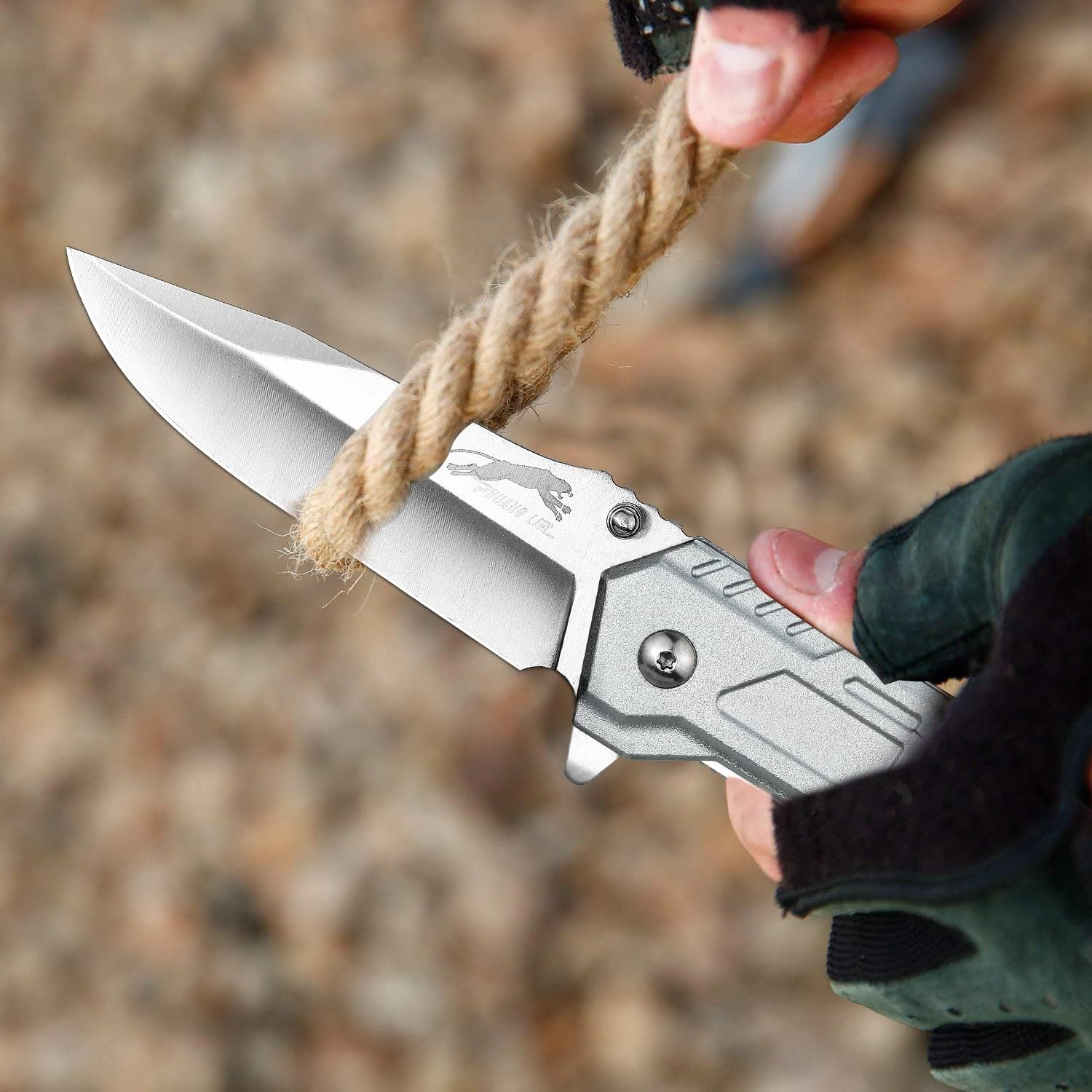 Leopard's Edge Stainless Steel Multipurpose Pocket Knife - Ergonomic Design EDC