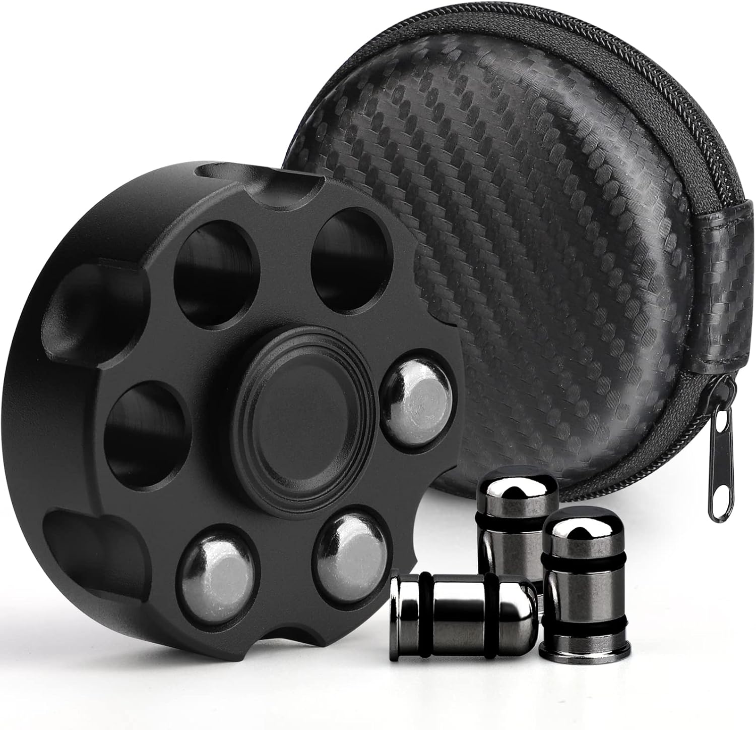 Spin Chamber Revolver Fidget Spinner - Metal EDC Stress Relief Toy