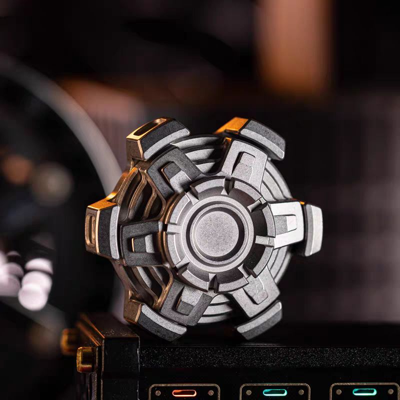 Stainless Steel Machinarium Fidget Spinner - Dual Ring EDC