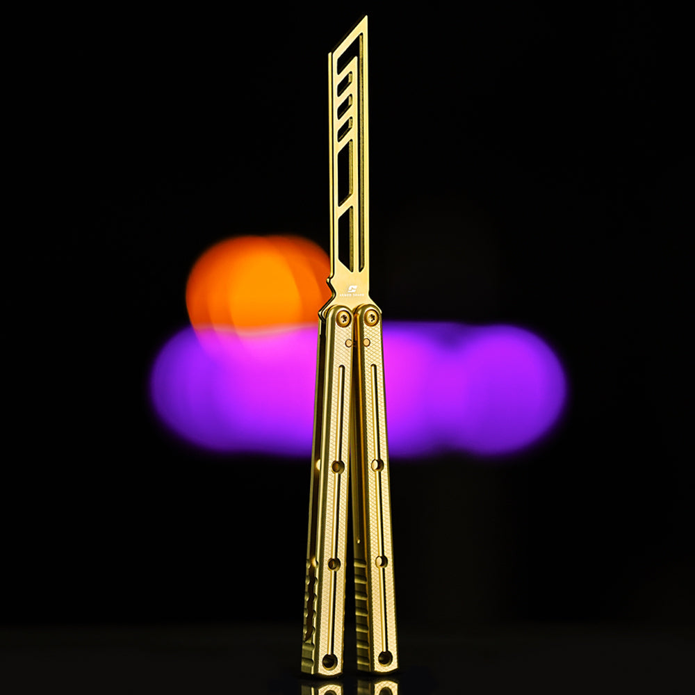 Balisong Trainer Krake Raken V3 - Armed Shark Butterfly Knife 7075 Aluminum 36 Colors