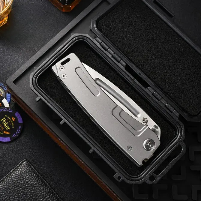 Iron Barber Heavy-Duty D2 Steel Razor-Style Tactical Knife - 440C Handle Industrial EDC