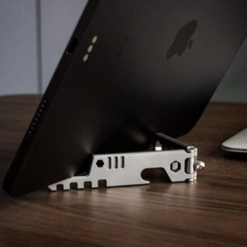 AceStand Titanium Foldable EDC Phone Stand | Multi-Functional Portable Stand