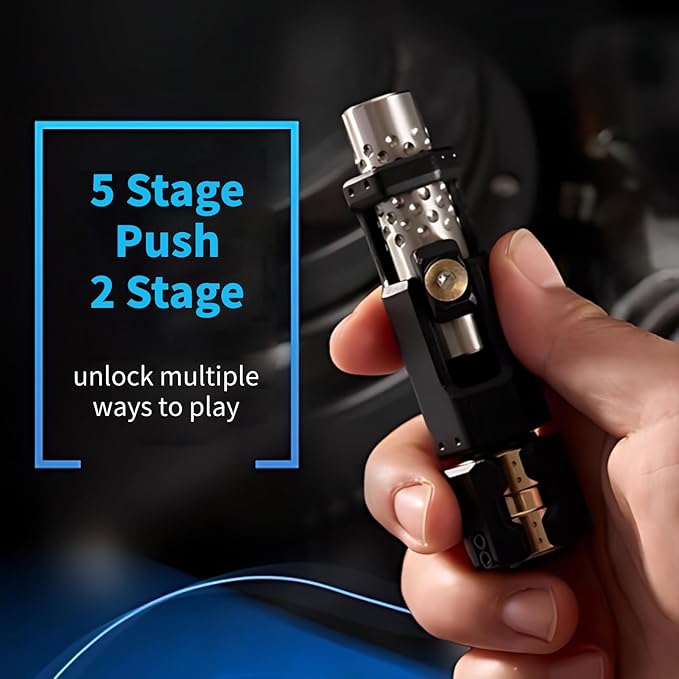 Fidget Slider Titanium 2-Stage Ratchet Mechanical Smooth Rotation EDC Stress Relief Desk Toy
