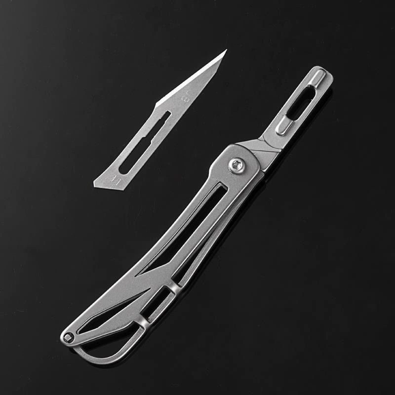 SharpFlex Steel Utility Knife - Pocket EDC with Replaceable No. 11 Surgical Blade