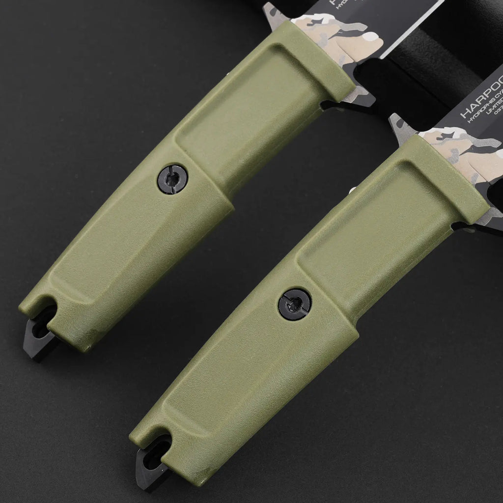 Fixed Blade Knife Tactical Knife N690Co Steel Tanto Tip Survival Spear Knife Bushcraft Hunting