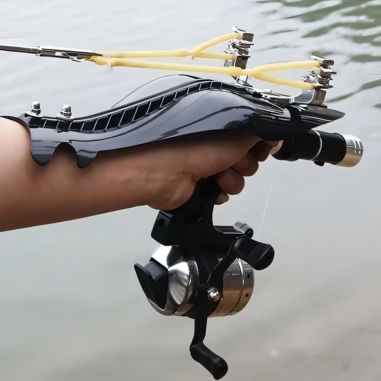 Slingshot for Adults – Angler Laser Fishing Slingshot with Reel & Darts for Outdoor Fishing