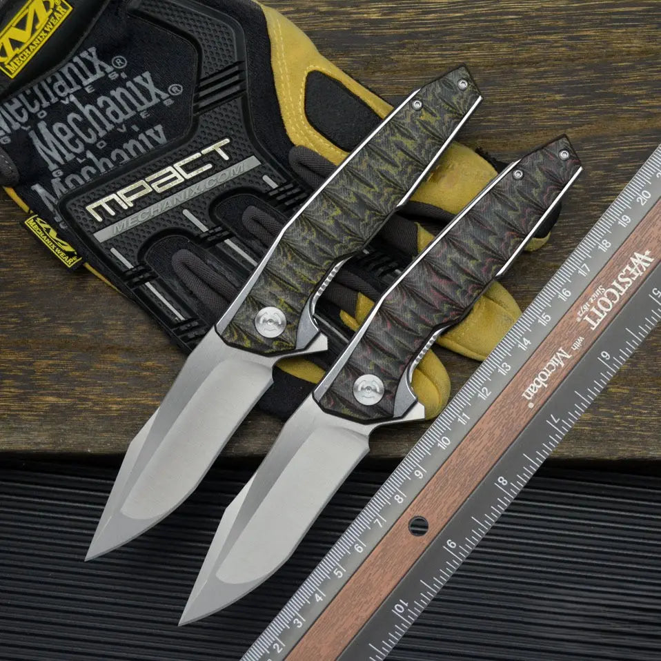 Python D2 Heavy-Duty Folding Knife - G10 Tactical Survival Blade