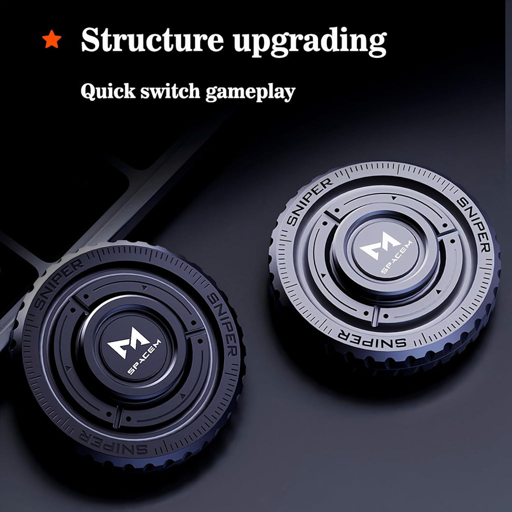 TriVortex 3-in-1 Stainless Steel Fidget Slider - Premium CNC Aluminum EDC Spinner