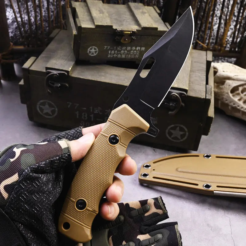 TrailForge Multi-Tool Survival Knife - Fire Starter & Tool Card EDC Set