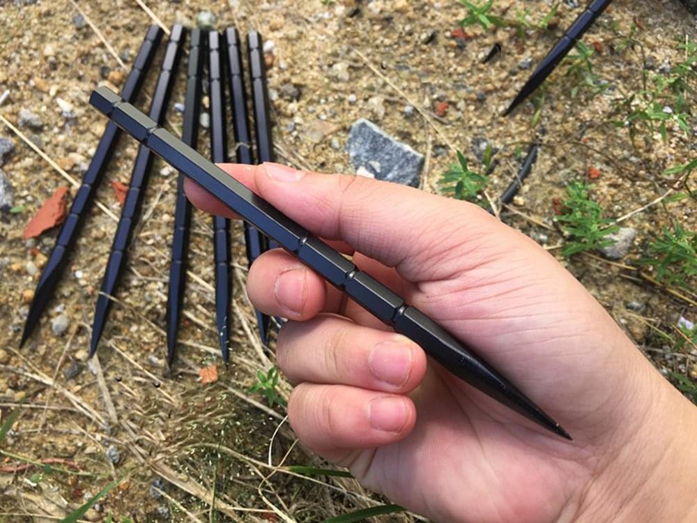 Black Storm Stainless Steel Throwing Spikes Knives Set 3 with Nylon Sheath