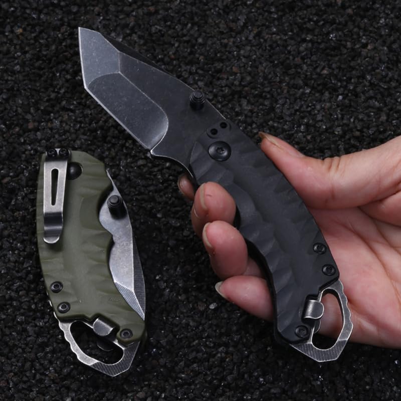 Kershaw 8750 Folding Pocket Knife - 8Cr13MoV Tanto Blade with Dual Thumbstuds EDC