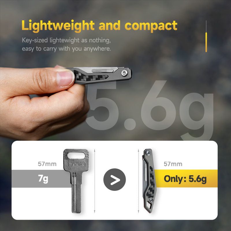 WaspArmor Blade Titanium Micro Folding Scalpel Knife - Surgical Blade EDC Keychain