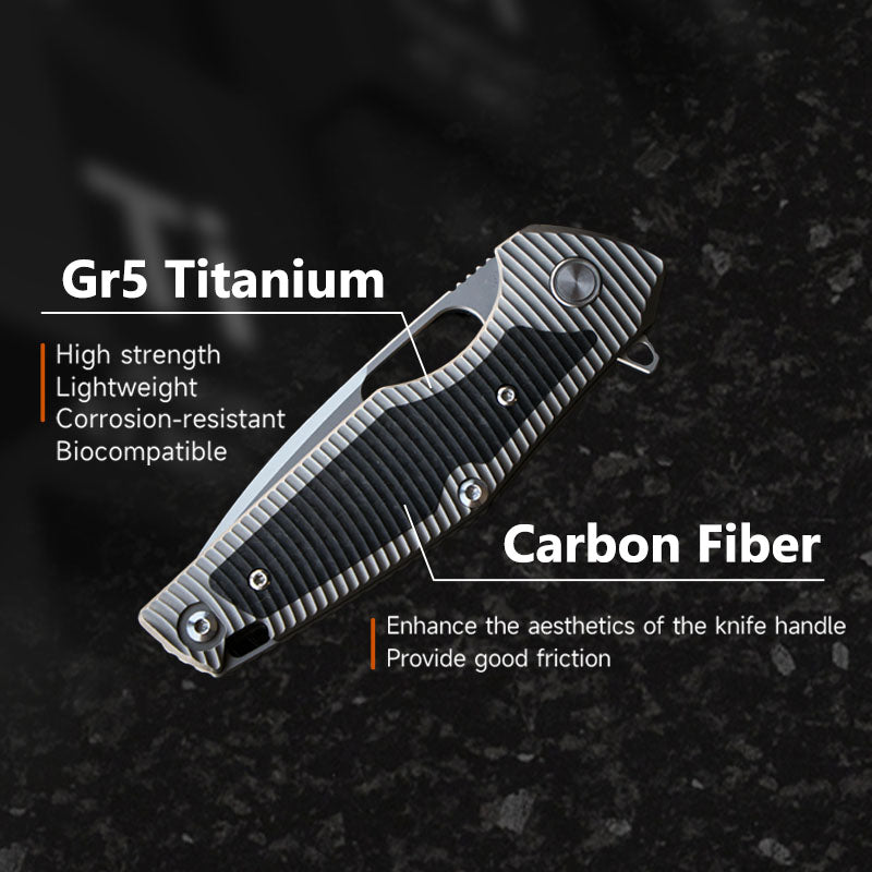 Shadow Blade Titanium EDC Knife - M390 Steel Blade with Precision Engineering