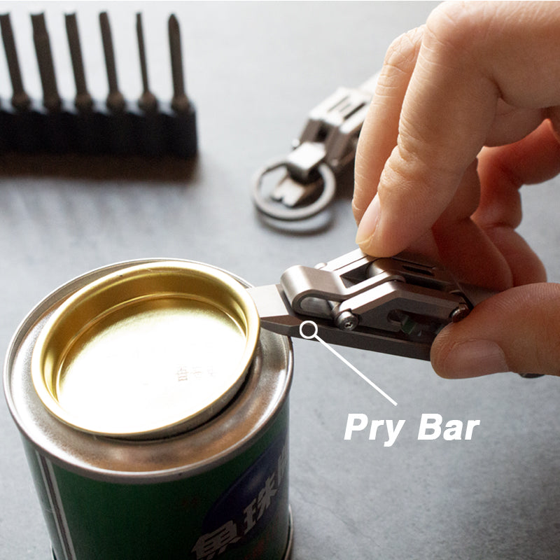 K-Smart Keychain 1.0 Titanium Multi-Tool - 11-in-1 with Quick-Release Mechanism EDC