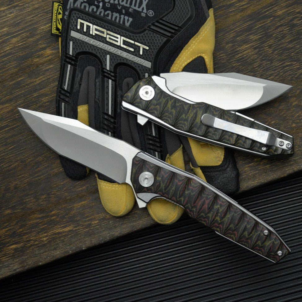 Python D2 Heavy-Duty Folding Knife - G10 Tactical Survival Blade