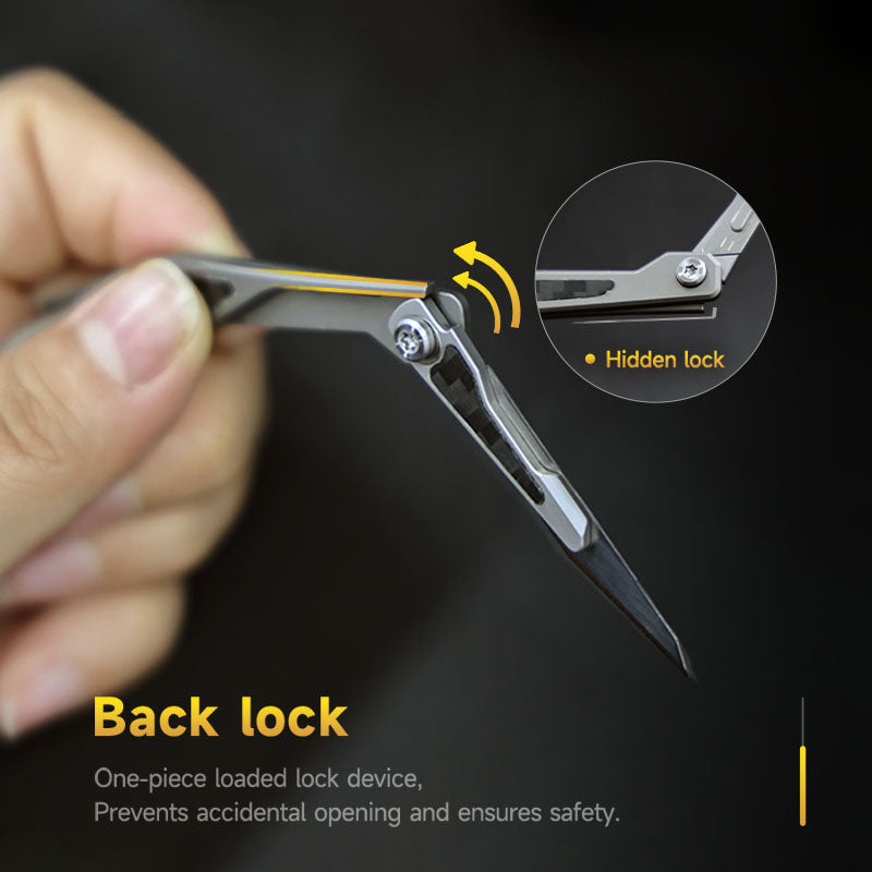 WaspArmor Blade Titanium Micro Folding Scalpel Knife - Surgical Blade EDC Keychain