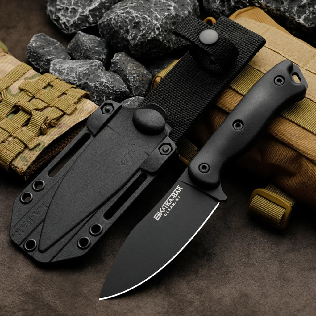 Vanguard Heavy-Duty Fixed Blade | 5mm Thick Tactical Knife | Polymer Grip & Sheath