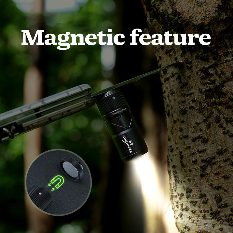 Mini Magnetic LED Flashlight - Direct Charging with Adjustable Focus & Waterproof Design EDC