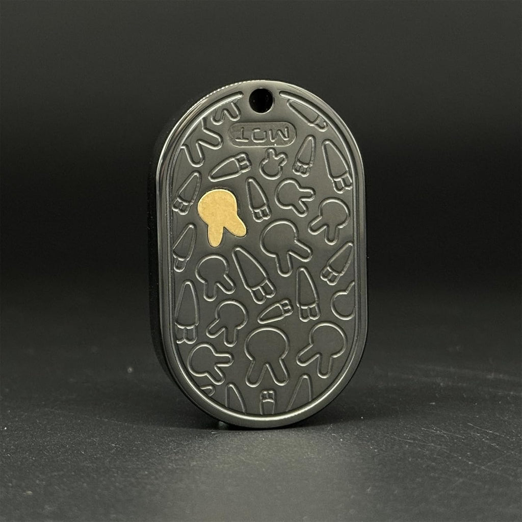 Fidget Slider Stainless Steel Bunny Engraving Ding Sound Multi-Directional EDC Stress Relief ADHD