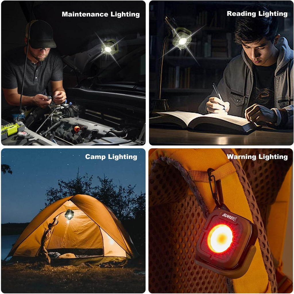 RuggedCompass Keylight - 500LM Rotating Keychain Flashlight with 4 Color Temps