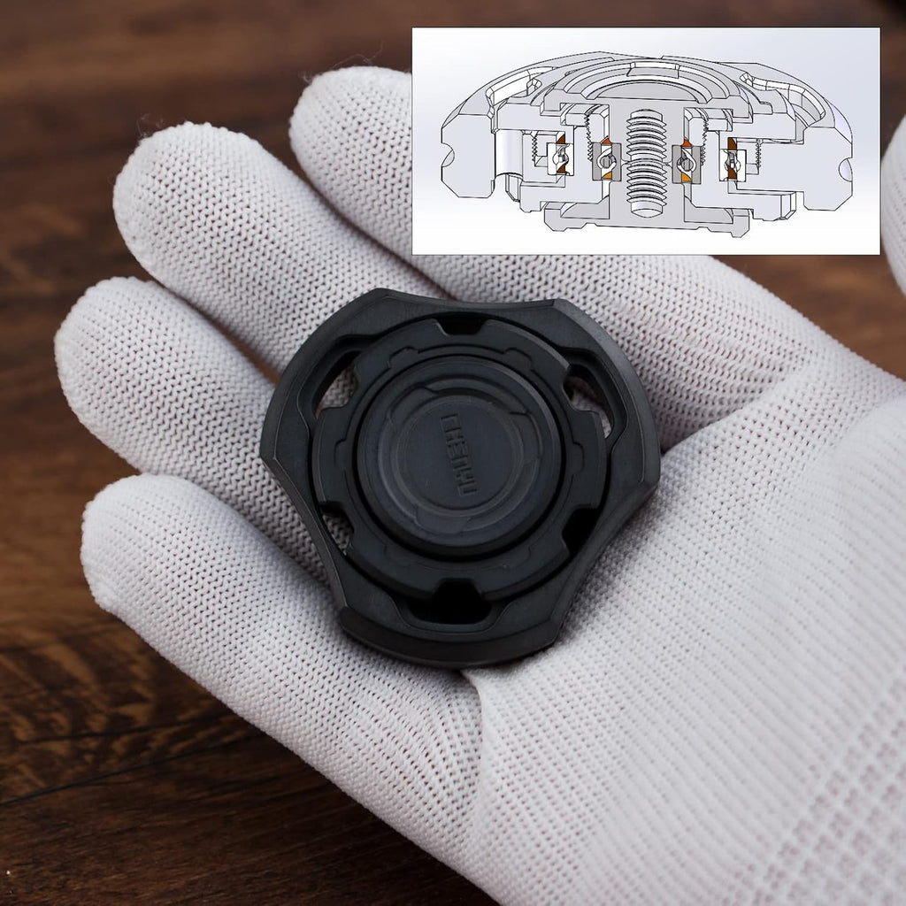 Titanium Compound Gyro Fidget Spinner - Multi-Axis Linkage Modular EDC Stress Relief