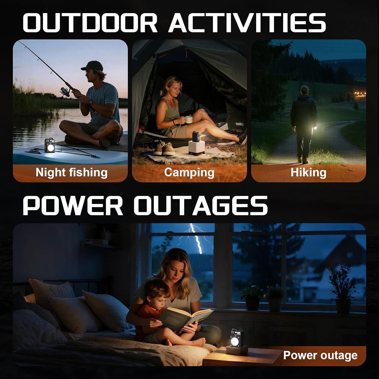 NovaFlare Camp LED Flashlight - 3500LM Rechargeable 5-Mode Lantern