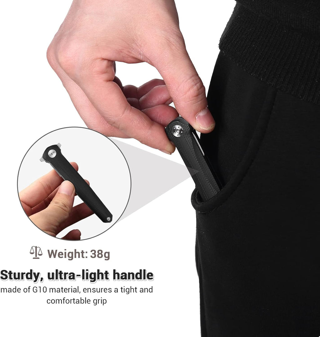 ViperFold Folding Scalpel Knife | Carbon Steel Blade | G10 Handle + 10 Blades