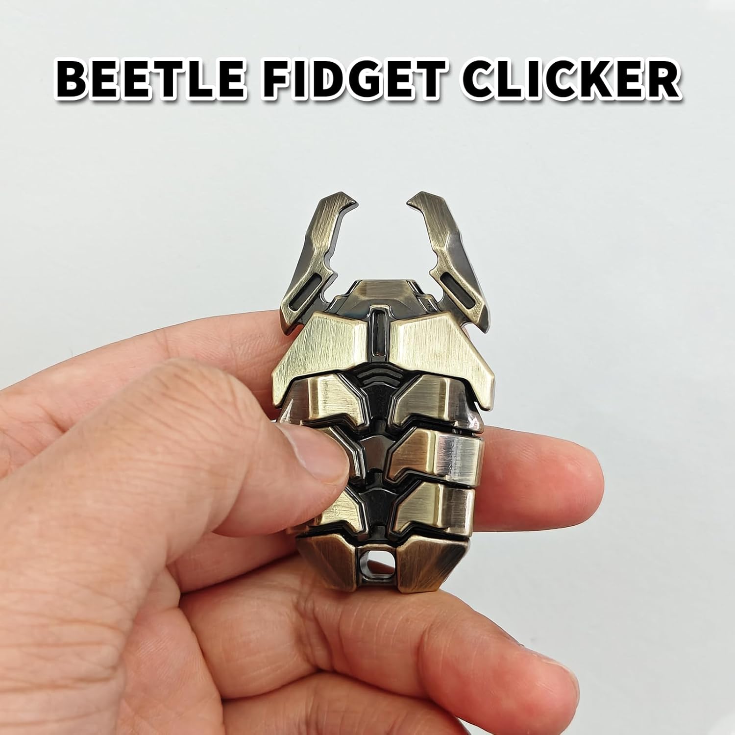 Fidget Coin Alloy Mech Bug Press Push Snap Pop Sound EDC Stress Relief Desk Toy