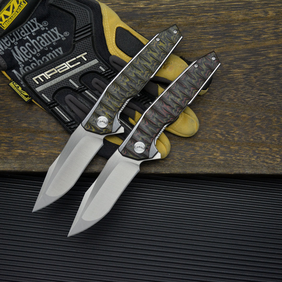 Python D2 Heavy-Duty Folding Knife - G10 Tactical Survival Blade