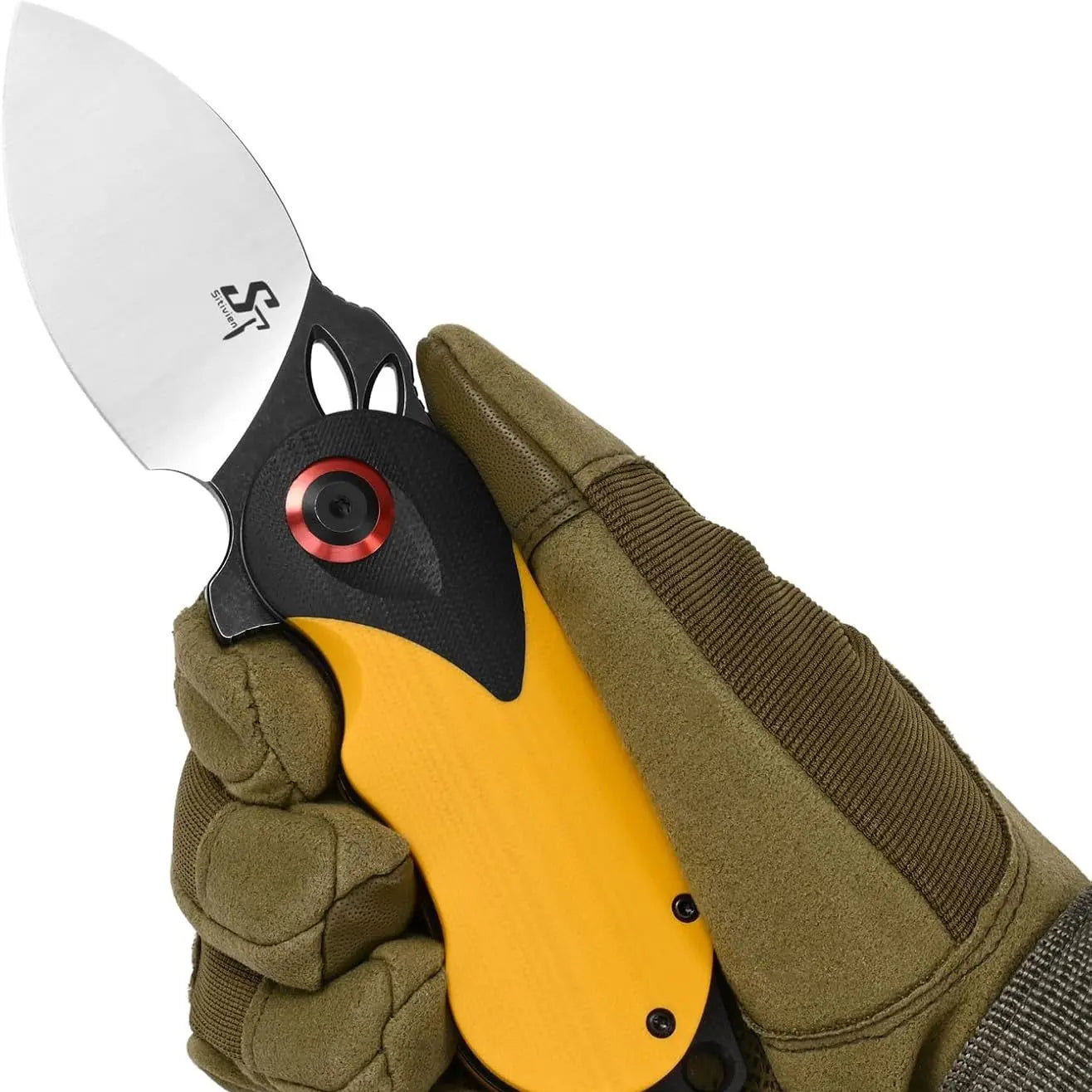 RabbitEdge K110 Folding Knife - Compact EDC with G10 Handle & Ball Bearing